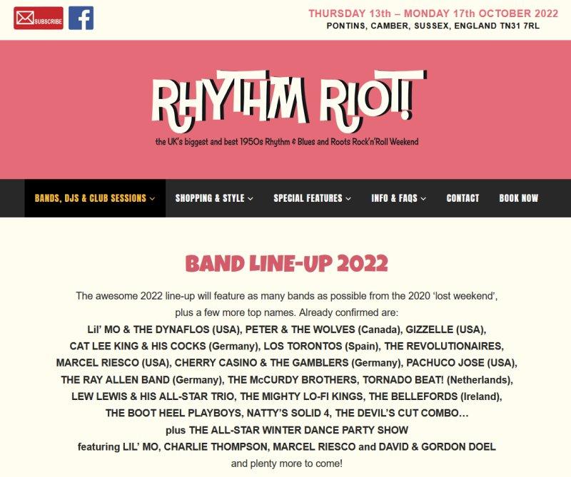 Festival Rhythm Riot à Camber (England).